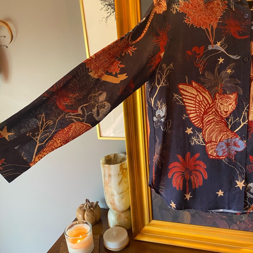 Las Surenas Linen/Cotton Button Down and Pant Set - Picture 3 of 7